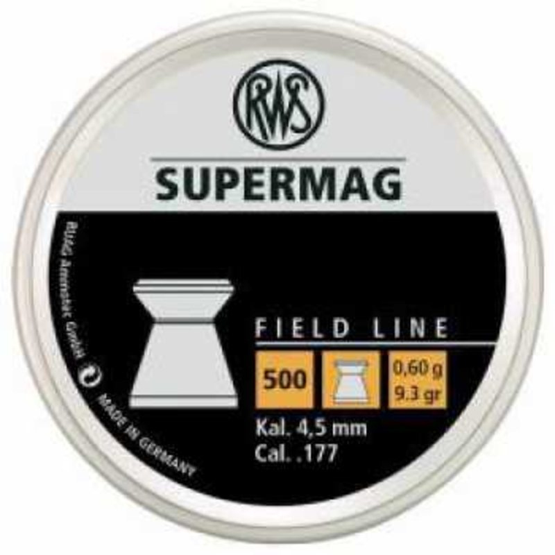 Пули RWS SUPERMAG 500шт 0.6г. 4.5мм. фото 1